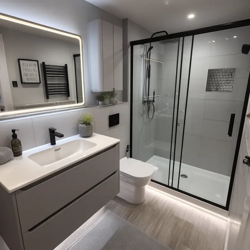 modern bathroom in East End of Glasgow